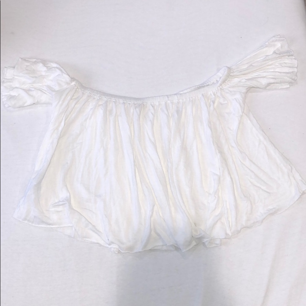 Off the shoulder, Urban Outfitters top.